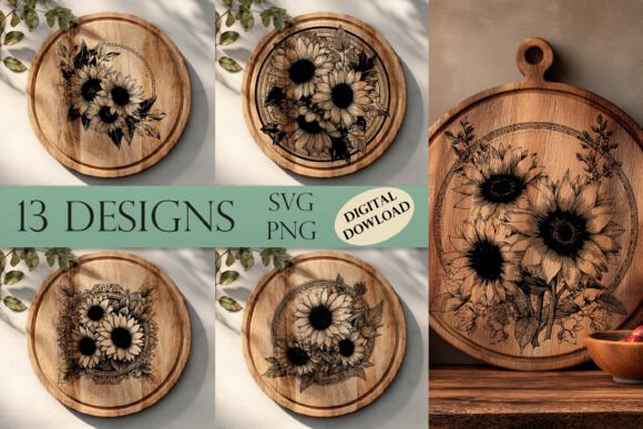Download Sunflowers Laser Engraving File - Flower Collection