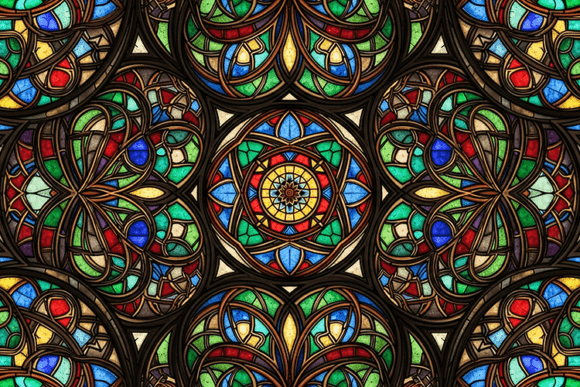 Download Stained Glass Mandala Mosaic Art - Art Collection