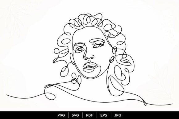 Download Abstract Woman Face Line Art SVG - Art Collection