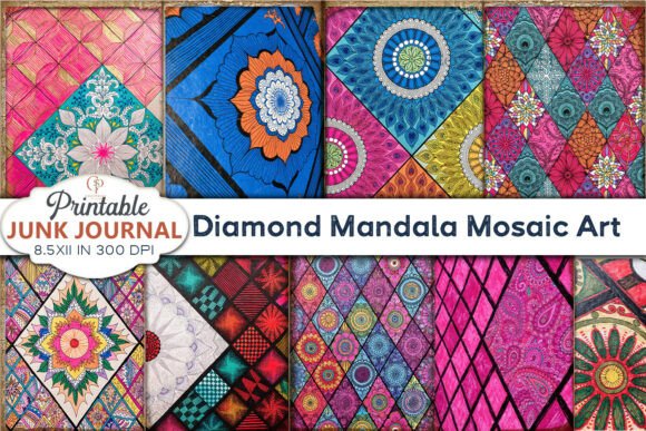 Download Diamond Mandala Mosaic Art Junk Journal - Art Collection
