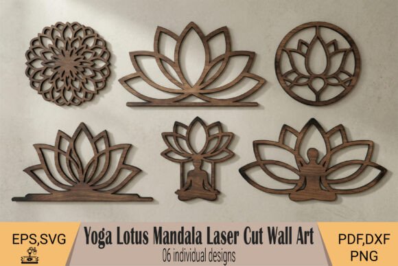 Download Yoga Lotus Mandala Laser Cut Wall Art - Art Collection