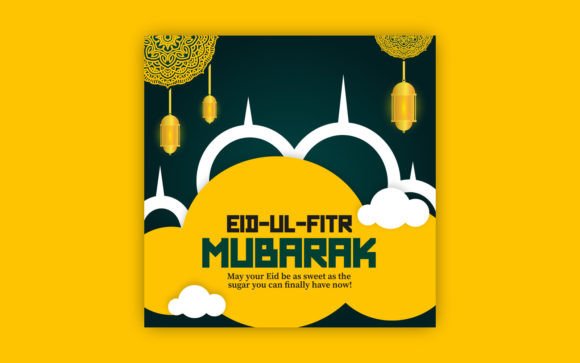 Download Eid Greeting Post with Bold Mandala Art - Art Collection