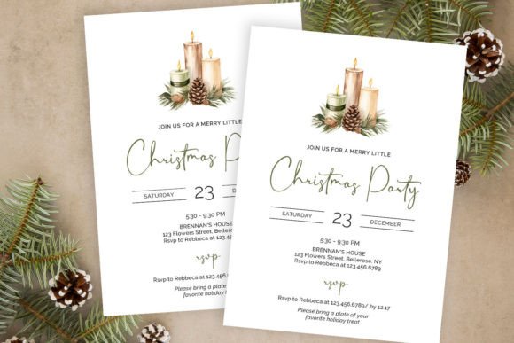 Download Cozy Nature-inspired Christmas Invite - Nature Collection