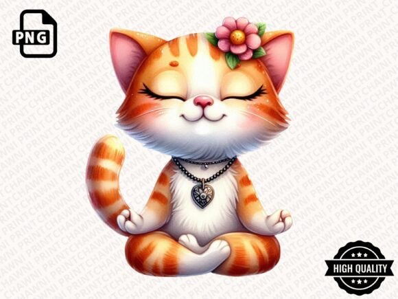 Download Funny Cat Doing Yoga Clipart PNG - Art Collection