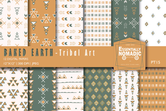 Download Geometric Tribal Art Digital Paper - Art Collection