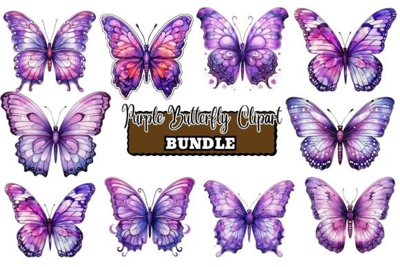 Download Purple Butterfly Watercolor Clipart - Art Collection