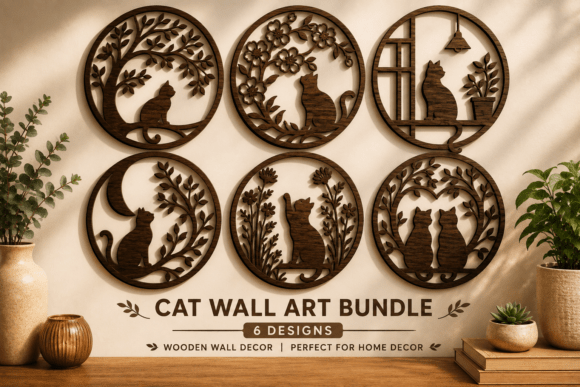 Download Cat Wall Art SVG,Laser Cut Bundle - Art Collection