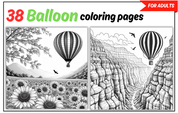 Download Nature-Inspired Balloon Coloring Pages - Nature Collection