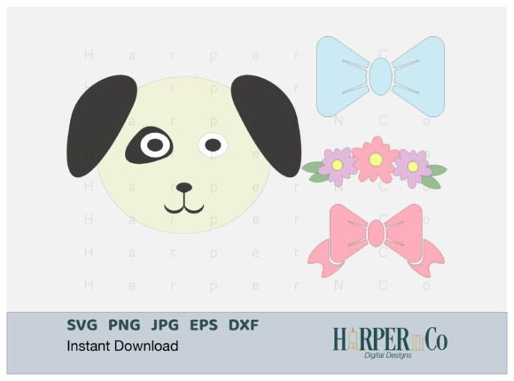 Download Puppy SVG, Flower, Bow, Dog, Patches PNG - Flower Collection