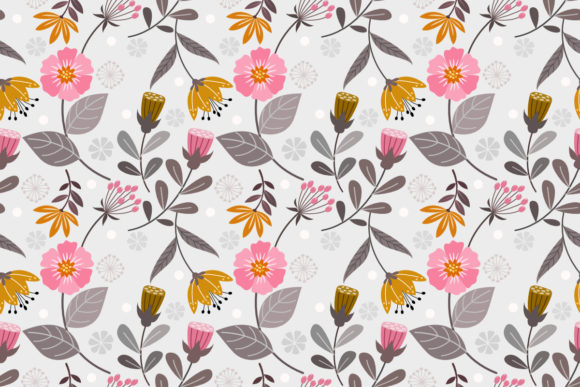 Download Flowers Design in Vintage Color Pattern. - Flower Collection