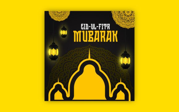 Download Eid Greeting Post with Bold Mandala Art - Art Collection