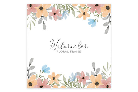 Download Watercolor Colorful Petal Flower Frame - Flower Collection