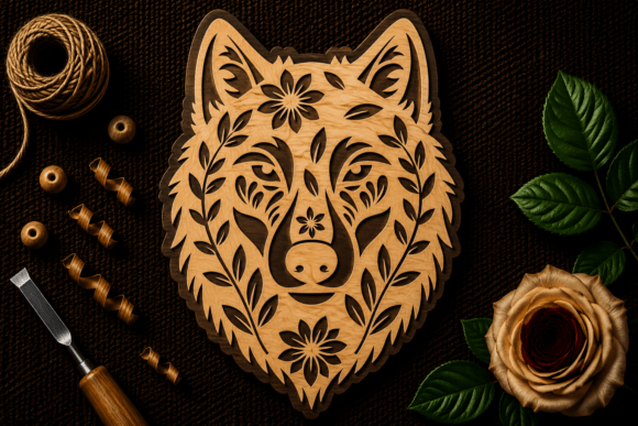 Download Wolf Head Mandala Art Laser Cut SVG File - Art Collection