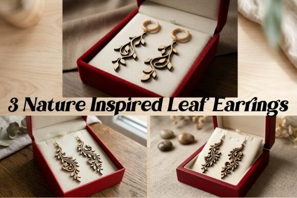 Download Nature Inspired Leaf Earrings Laser Cut - Nature Collection