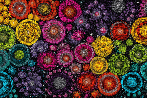 Download Colorful Dot Mandala Mosaic Pattern Art - Art Collection