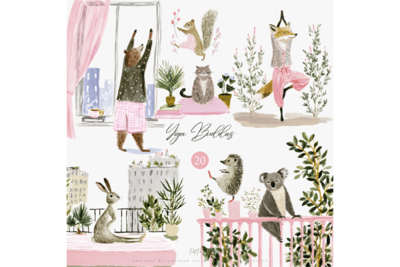 Download Yoga Critters Clipart Set - Art Collection