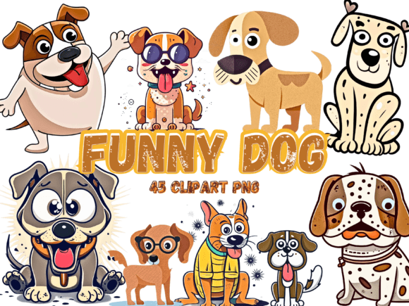 Download 45 Funny Dog Clipart Sublimation PNG - Art Collection