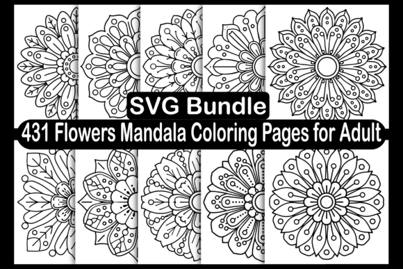 Download Flowers Mandala Coloring Pages for Adult - Flower Collection