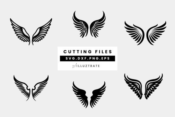 Download Angel Wings SVG Cut Files | Heart - Art Collection