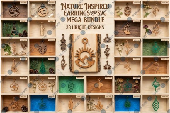 Download Nature Inspired Earrings SVG Mundle - Nature Collection